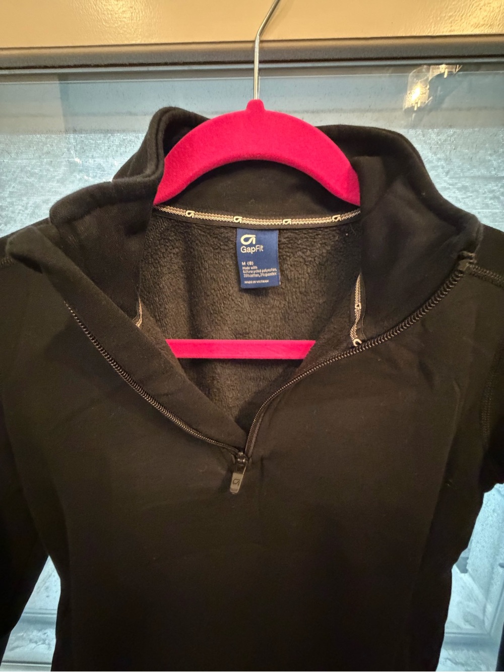 GAP Women’s Black Cowl Neck Half-Zip Sweater